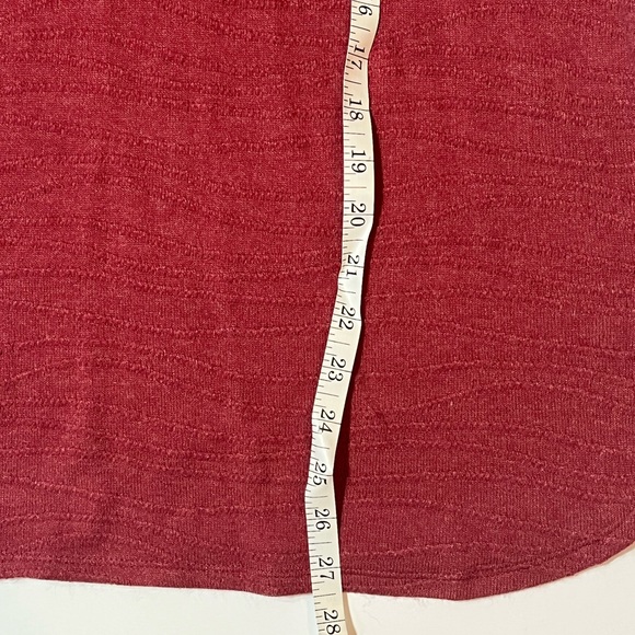 Sharagano long sleeve top with zipper detail in red, size M - Picture 7 of 11